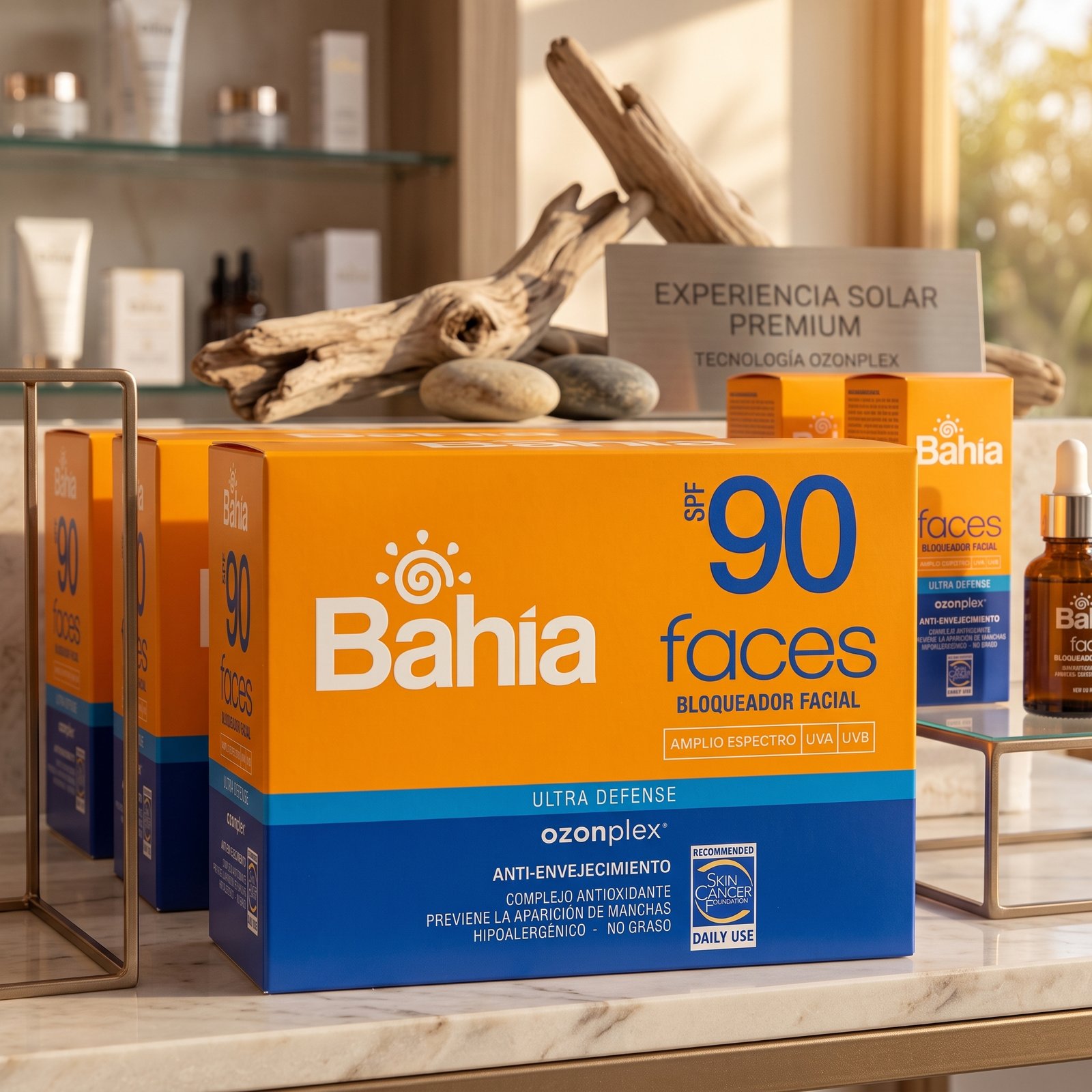 Bloqueador Bahía Faces SPF90 Sachet 10 g. x 20. - Imagen 2