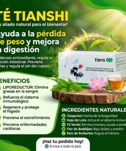 Alternative view of Te Tianshi - Desintoxica, limpia y regula las funciones del cuerpo lo cual permite que nuestro organismo asimile mejor los nutrientes y vitaminas que necesita para reforzar las defensas.