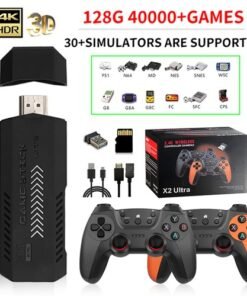 X2 Ultra Game Stick Retro Game Console 4K HD 2.4G Wireless 128G 40000 Games@
