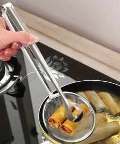 Pinza Filtro de Aceite para Freír 1pc, Cucharón de Aceite para Drenar
