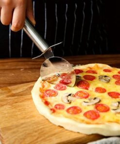 Cortador de pizza SHAON de acero inoxidable, cortador de masa de