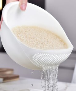 Alternative view of 1pc Cestas de Almacenamiento Multifuncionales Modernas - Solución Versátil para Lavar y Escurrir Frutas, Verduras, Arroz y Granos - Organizadores y Accesorios de Cocina que Ahorran Espacio