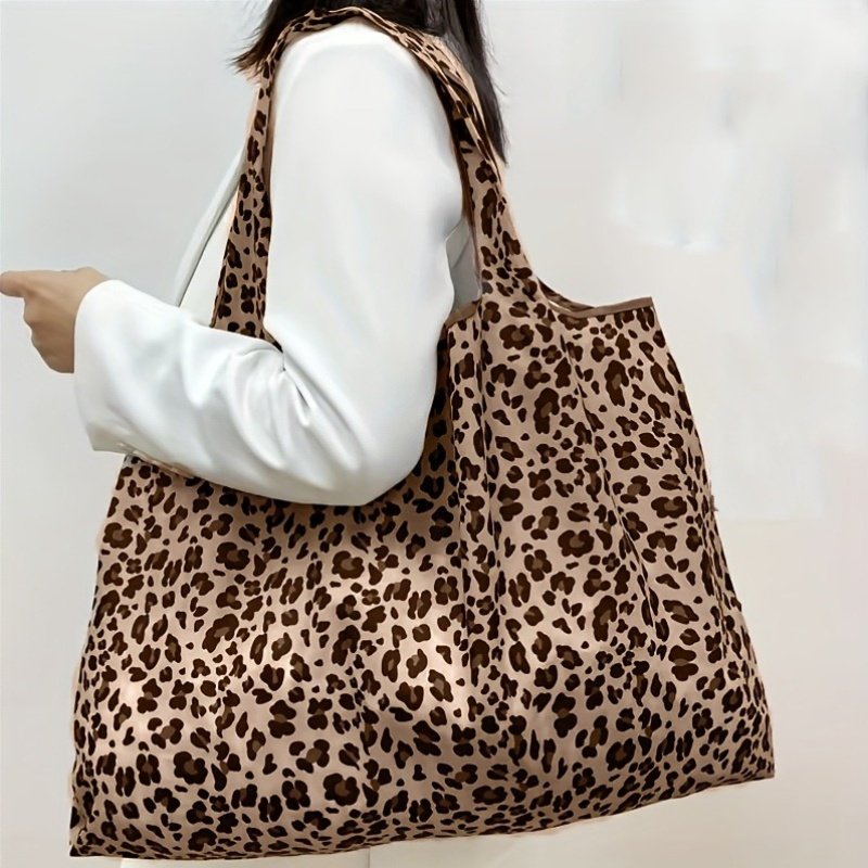 Bolso Tote de Gran Capacidad con Estampado de Leopardo para Mujer - Imagen 9