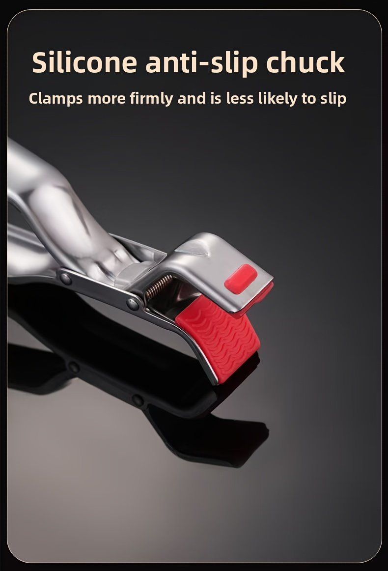 Pinza antiescaldaduras de acero inoxidable | Pinza para cuencos de cocina y vaporeras, resistente al calor, mango ergonómico - Ligera y fácil de usar, apta para freidoras de aire, vaporeras, hornos | Artefacto de cocina