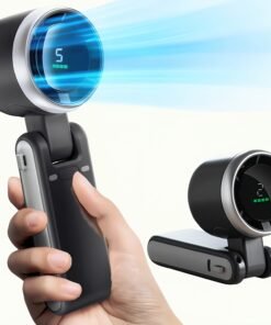 Ventilador Portátil Mini Turbina de Mano, Recargable USB, Ventilador