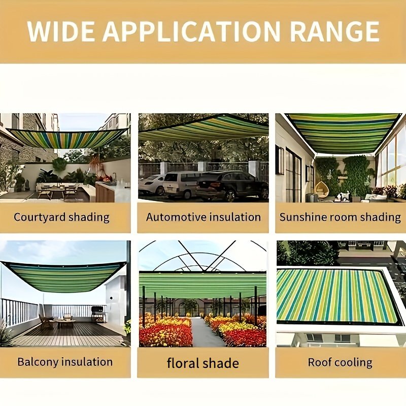 1. Vela de sombra exterior avanzada de PVC - Resistente a los rayos UV, cortavientos y privacidad, ideal para balcones, terrazas y pabellones de jardín, equipada con ojales metálicos de fácil instalación y diseño de textura afortunada | Tela resistente a la intemperie