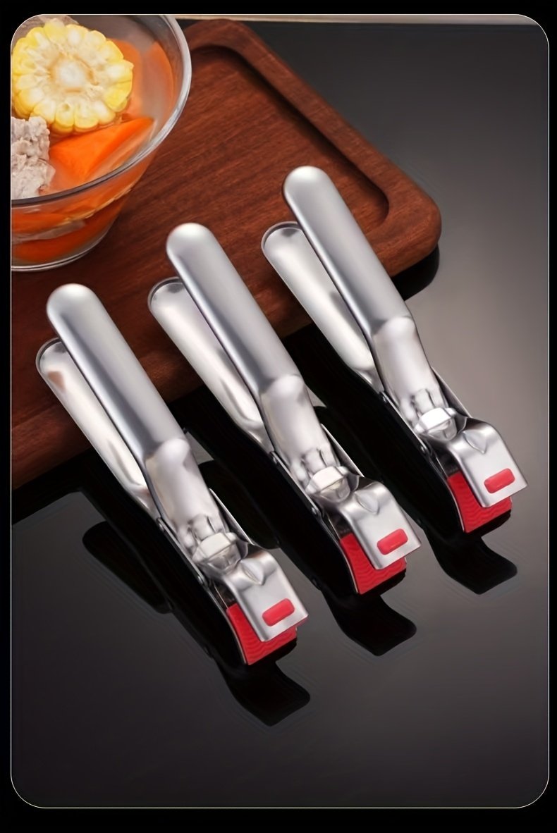 Pinza antiescaldaduras de acero inoxidable | Pinza para cuencos de cocina y vaporeras, resistente al calor, mango ergonómico - Ligera y fácil de usar, apta para freidoras de aire, vaporeras, hornos | Artefacto de cocina