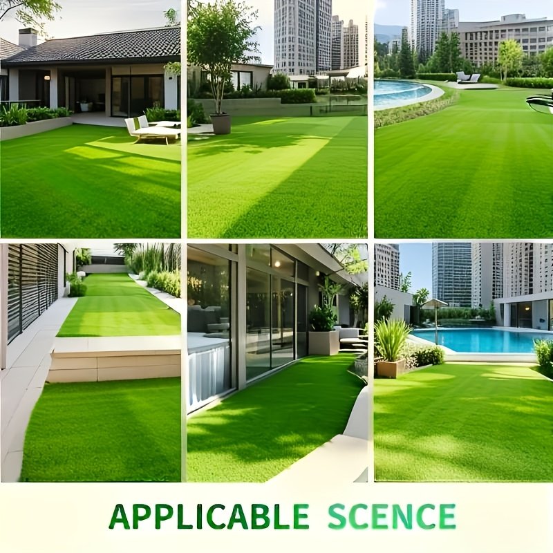 Dos rollos de césped artificial grande, altamente realista, resistente a los rayos UV y duradero, hecho de material plástico que permanece verde todo el año. Adecuado para jardines exteriores, terrazas, patios de villas y también se puede utilizar para ceremonias de graduación.