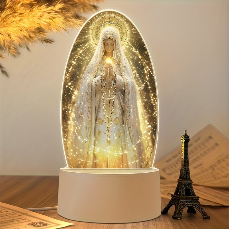 Una lámpara exquisita con una estatua, alimentada por USB, que proporciona una luz suave para la iluminación de la mesa - Perfecta para crear un ambiente acogedor en el dormitorio, sirviendo como luz nocturna decorativa y un regalo atento para entusiastas