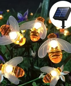 Guirnalda de luces LED con forma de abeja de plástico, estilo