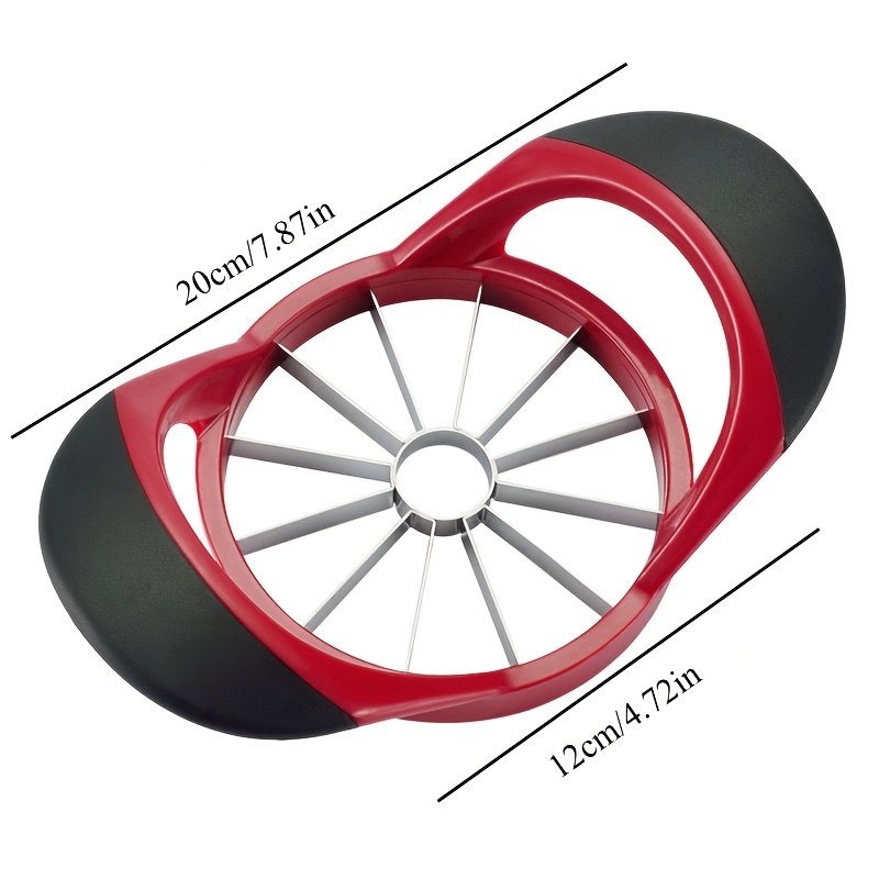 Cortador y Descorazonador de Manzanas, Mejorado con Acero Inoxidable, Tamaño Grande, Equipado con 12 Cuchillas Afiladas, Ideal para Cortar Manzanas, con Mango de Plástico Cómodo, Regalo para Pascua, Día de la Madre, Día del Padre, Antideslizante, Fácil de Sostener - Imagen 4