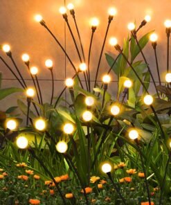 Luces solares, luces solares de luciérnaga, diseñadas para caminos de