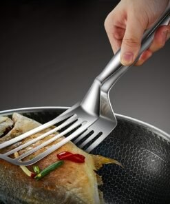 Pinzas versátiles de acero inoxidable para buffets, pescado frito,