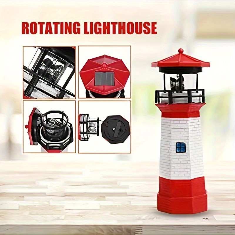 Farol Decorativo Giratorio con Energía Solar para Patios y Jardines - Añade Encanto & Seguridad a tu Espacio Exterior - Regalo de Navidad