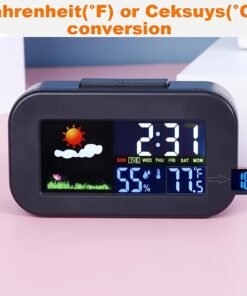 Reloj estación meteorológica con pantalla grande retroiluminada y