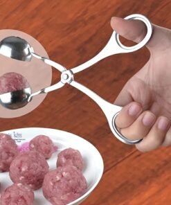 Un Molde para Albóndigas de Acero Inoxidable, Tijeras para