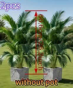 Alternative view of Juego de 2, árboles grandes de palma artificial de 26.2 pulgadas con
