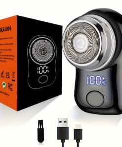 Mini afeitadora rotatoria FEIYBA recargable por USB, unisex, portátil