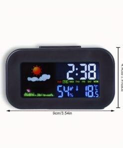 Alternative view of Reloj estación meteorológica con pantalla grande retroiluminada y