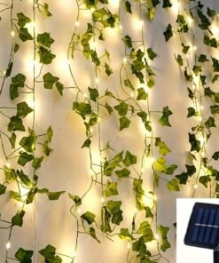 Hiedra Artificial con Energía Solar y 50 Luces