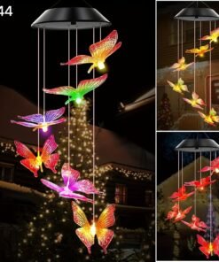 Luces de carrillón de viento con energía solar con diseños de