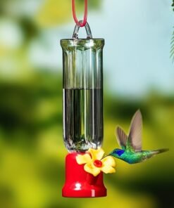 Comedero para colibríes, 1 pieza, de plástico transparente, extraíble