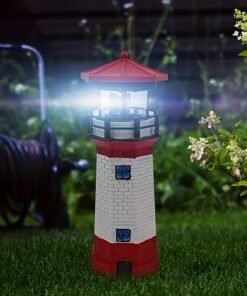 Farol Decorativo Giratorio con Energía Solar para Patios y Jardines - Añade Encanto & Seguridad a tu Espacio Exterior - Regalo de Navidad