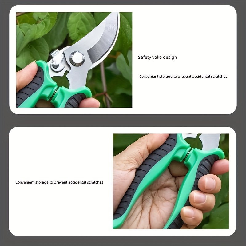 Tijera de podar profesional de alta resistencia con agarre antideslizante - Ideal para recortar ramas gruesas, arreglos florales y embellecimiento de jardines - Diseño ergonómico - Un regalo de jardinería ideal tanto para profesionales como para entusiastas