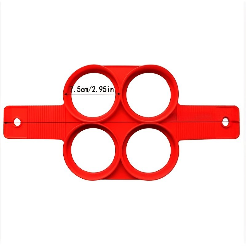 Molde antiadherente para escalfar huevos y hacer panqueques - Formas de corazón, estrella, flor - Molde de silicona en forma de aro para huevos fáciles de limpiar para hacer huevos redondos perfectos, panqueques, huevos fritos - Apto para el hogar, restaurante, desayuno - Utensilio de cocina, cocina
