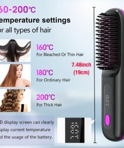 Alternative view of Cepillo Alisador Inalámbrico – Calentamiento Rápido,