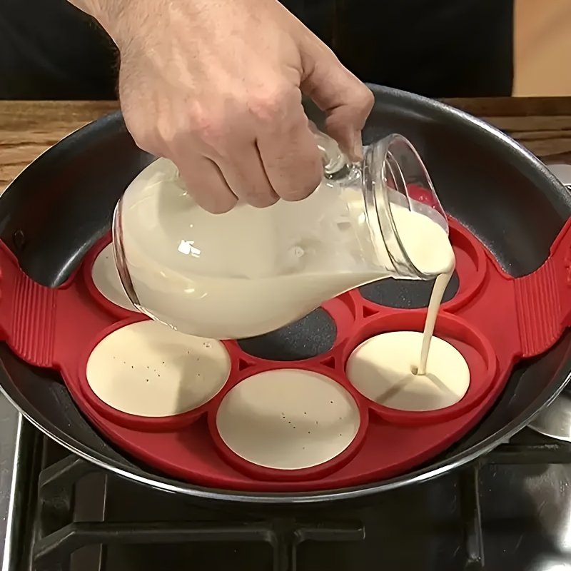 Moldes de silicona para panqueques y huevos, bandejas antiadherentes para hornear, utensilios de cocina de desayuno fáciles de limpiar, ideales para comidas de calidad de restaurante en casa