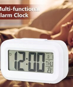 Alternative view of Reloj Despertador Inteligente LCD con Luz Nocturna, Alarma Musical,