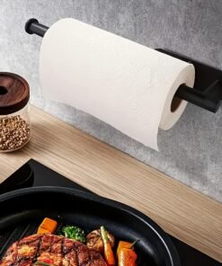 Alternative view of 1pc Porta Pañuelos Autoadhesivo - Ideal para Hogar, Cocina y Baño - Montaje en Pared de Acero Inoxidable - Apto para Cocina, Baño y Almacenamiento