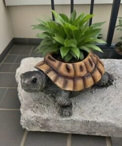 Macetero en Forma de Tortuga para Suculentas – Maceta de Resina
