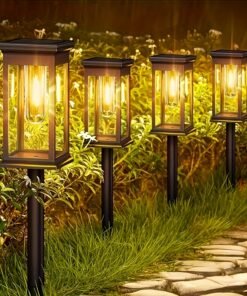 Dos Paquetes de Luces Solares para Paisajes con Luz Cálida,