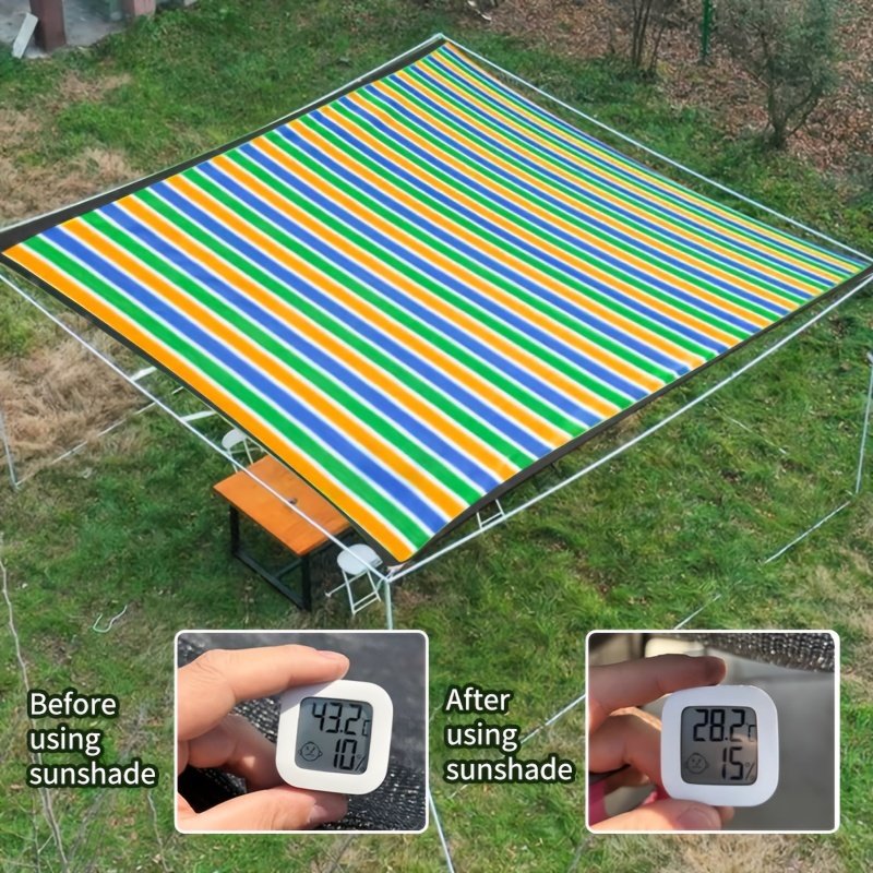 1. Vela de sombra exterior avanzada de PVC - Resistente a los rayos UV, cortavientos y privacidad, ideal para balcones, terrazas y pabellones de jardín, equipada con ojales metálicos de fácil instalación y diseño de textura afortunada | Tela resistente a la intemperie