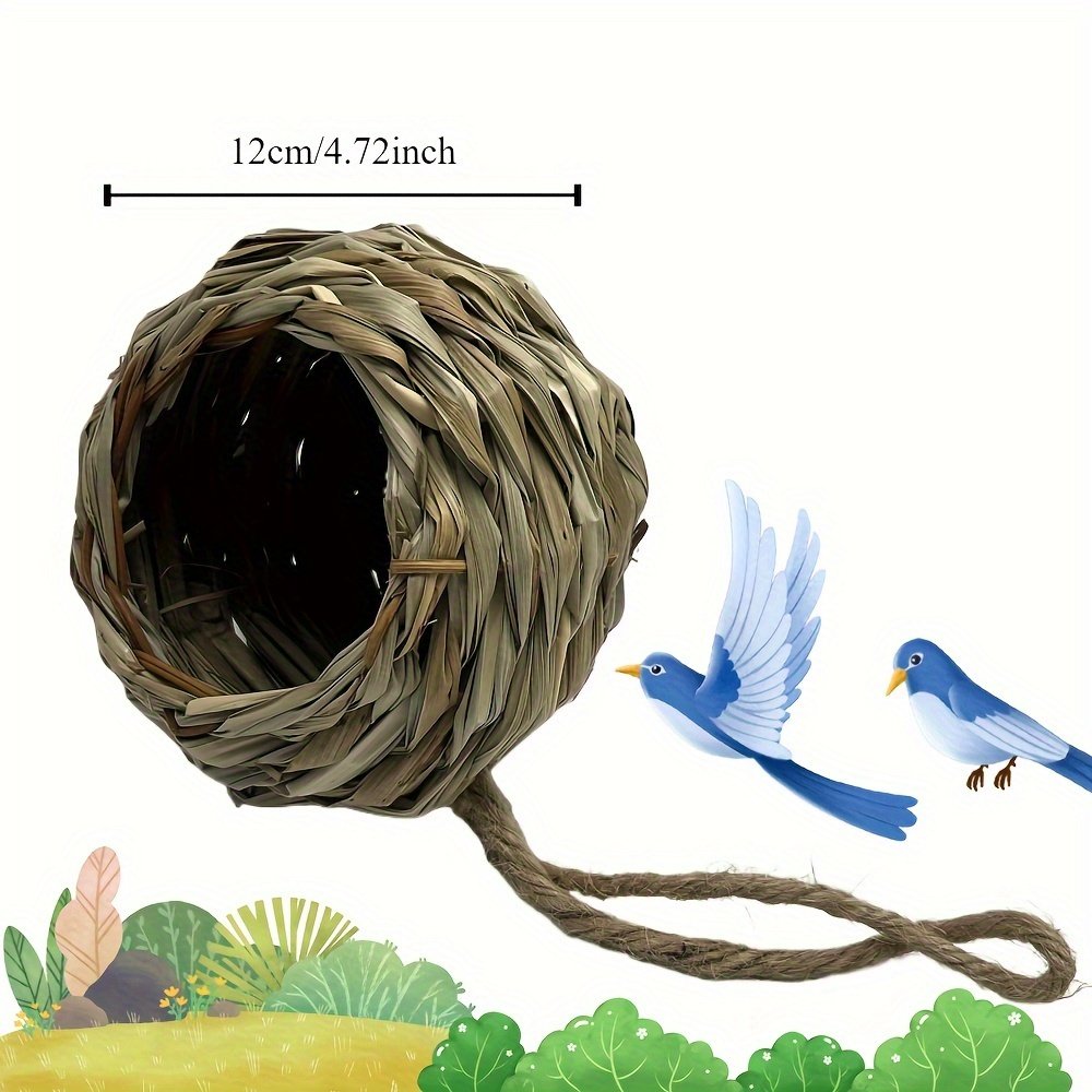 1 unidad, Casa de anidación artesanal para colibríes - Ideal para jardines y patios, diseño redondo para un nido acogedor, varios tamaños disponibles