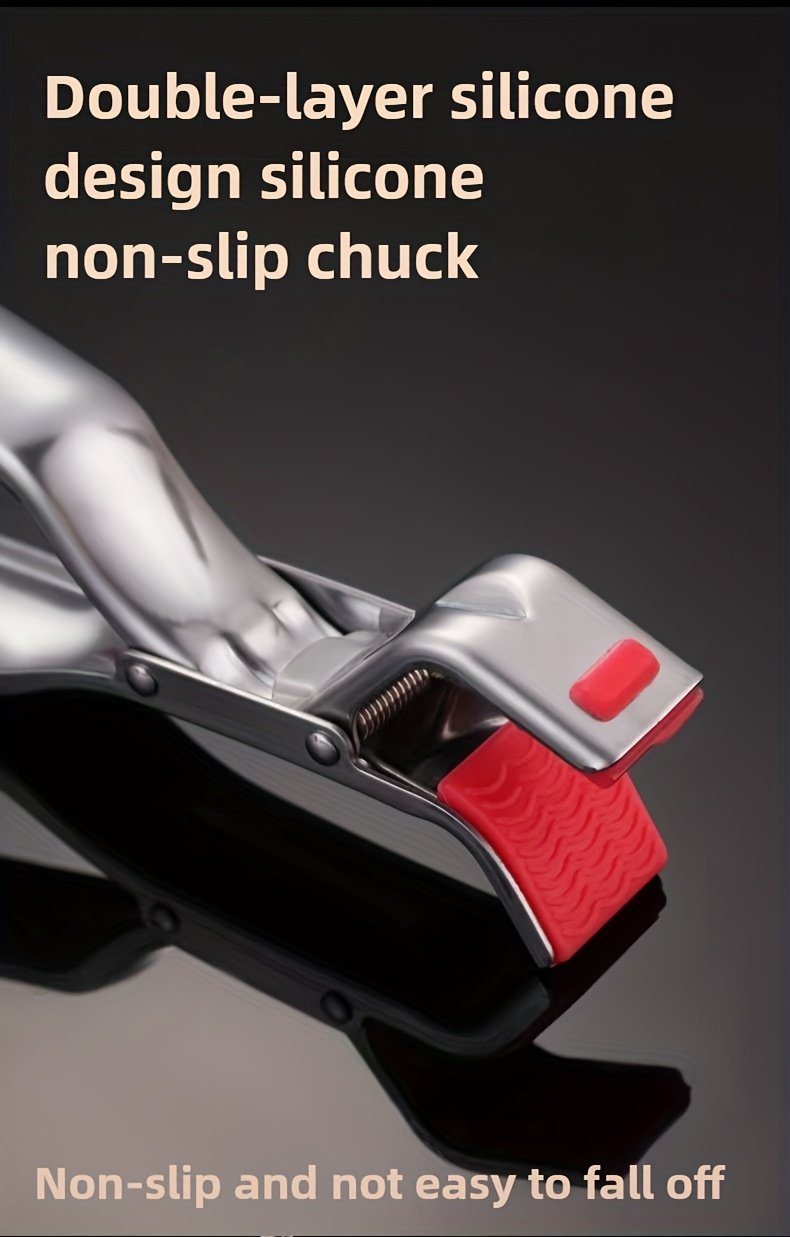 Pinza antiescaldaduras de acero inoxidable | Pinza para cuencos de cocina y vaporeras, resistente al calor, mango ergonómico - Ligera y fácil de usar, apta para freidoras de aire, vaporeras, hornos | Artefacto de cocina