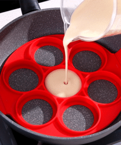 Moldes de silicona para panqueques y huevos, bandejas antiadherentes