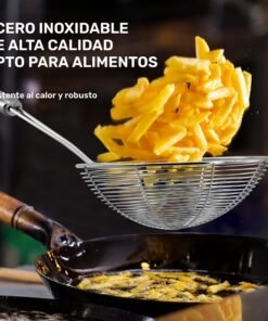 Alternative view of 1 Cuchara Coladora de Acero Inoxidable con Diseño de Telaraña,