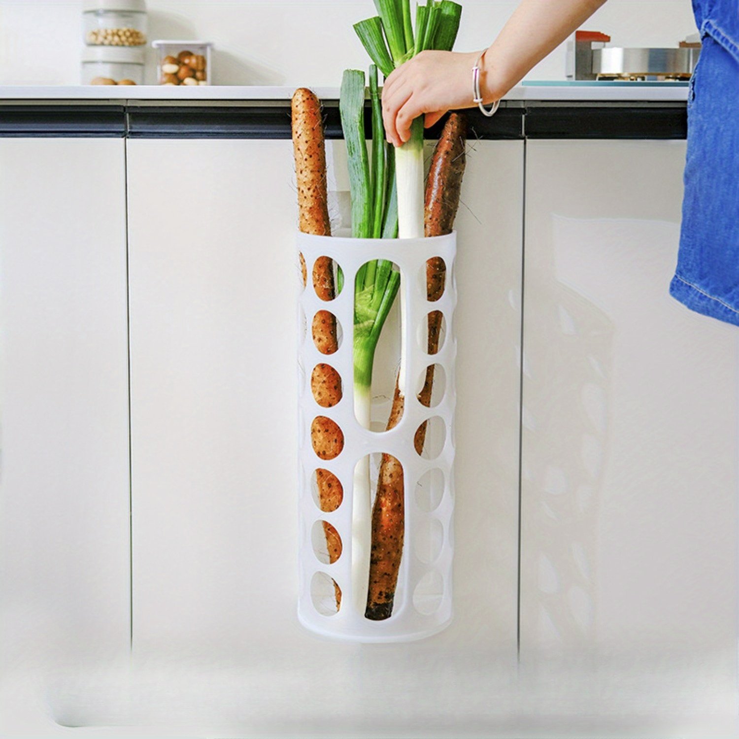 Dispensador de Bolsas de Compras de Gran Capacidad – Soporte de Bolsas de Plástico de Fácil Acceso con Múltiples Compartimentos, Diseño Ahorra Espacio para Cocina y Comedor, Opciones de Instalación Duraderas con Adhesivo o Tornillo, Soporte de Bolsas de Compras - Imagen 5