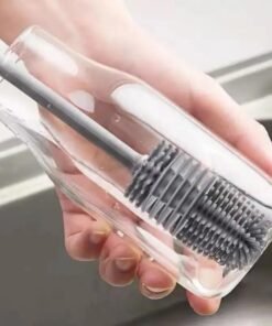 Cepillo de silicón para tazas y botellas con mango largo, limpia hasta los rincones más difíciles