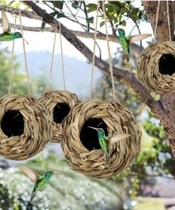 1 unidad, Casa de anidación artesanal para colibríes – Ideal