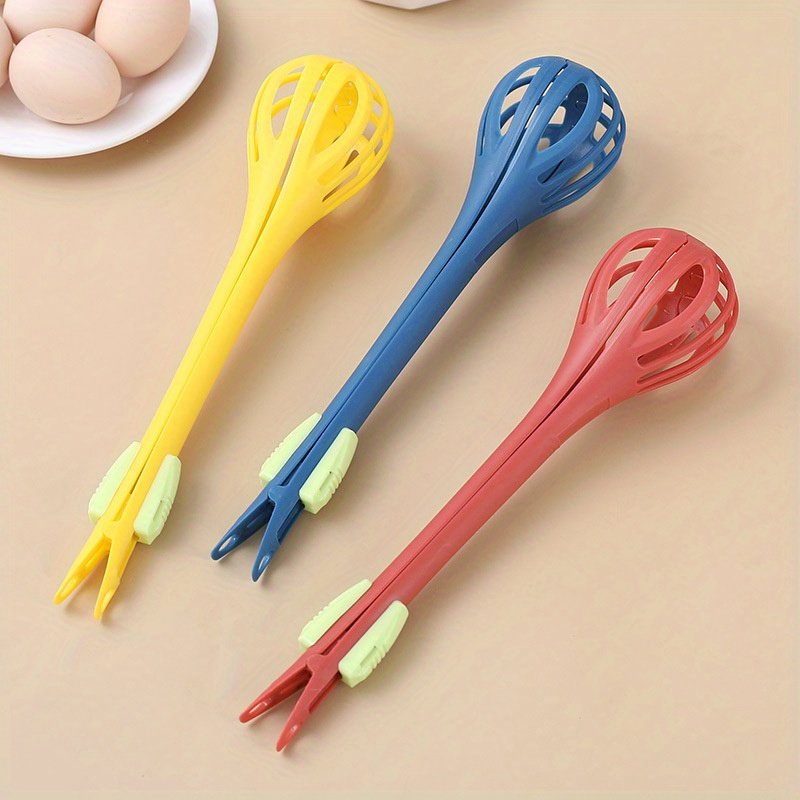 Batidor de Huevos 2-en-1 & Licuadora Manual - Herramienta de Cocina Duradera y Compacta para Mezclar y Hornear Fácilmente - Perfecto para Cocineros Caseros, Multifuncional, Esencial