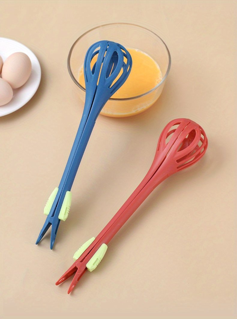 Batidor de Huevos 2-en-1 & Licuadora Manual - Herramienta de Cocina Duradera y Compacta para Mezclar y Hornear Fácilmente - Perfecto para Cocineros Caseros, Multifuncional, Esencial