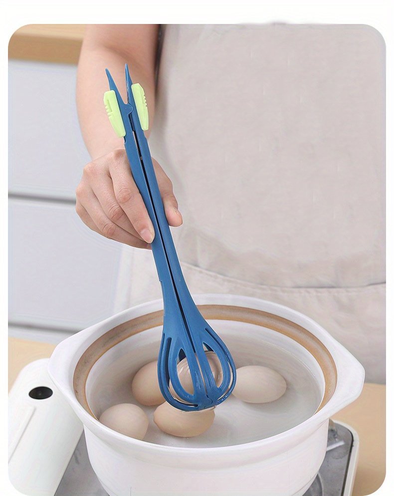 Batidor de Huevos 2-en-1 & Licuadora Manual - Herramienta de Cocina Duradera y Compacta para Mezclar y Hornear Fácilmente - Perfecto para Cocineros Caseros, Multifuncional, Esencial