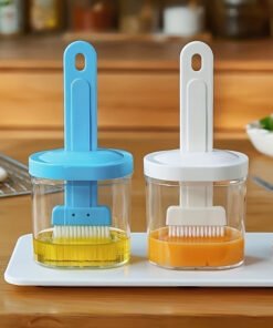 Brocha de aceite versátil apta para horno con mango ergonómico - Resistente al calor elevado, fácil de limpiar para asar a la parrilla, hornear y sazonar