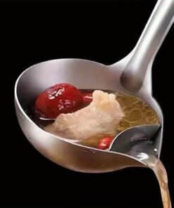 Cuchara colador de acero inoxidable, separador de grasa para sopa,