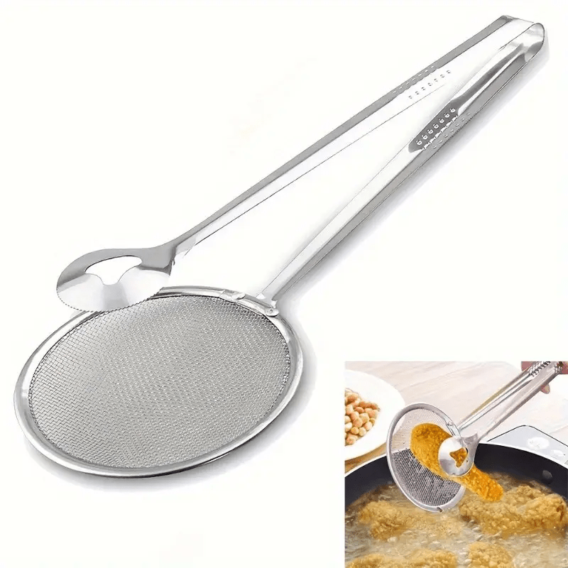 Pinzas de acero inoxidable, multifuncionales y fáciles de limpiar, ideales para cocinar alimentos más saludables, freír y asar al aire libre