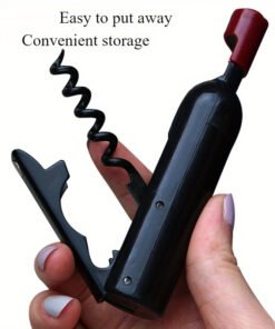 Abrillantador de Vino de Acero Inoxidable, Portátil Multifuncional con Diseño de Espiral Fácil de Girar y Función de Almacenamiento Conveniente